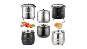 10L-13L Electric Soup Kettle Stainless Steel Black Kitchen Warmer1