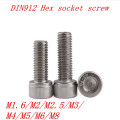 5-50pcs DIN912 304ss allen cap head screw M1.6 m2 m2.5 m3 m4 m5 m6 m8 Stainless Steel 304 Hexagon Hex Socket Head Cap Screw