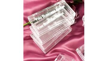 printed logo acrylic lashes boxes
