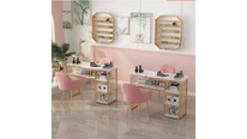 Modern style wholesale Free sample New models  wireless charge marble furniture Nail Manicure Beauty salon table1