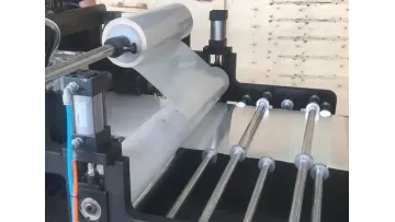 Automatic Hot Melt Adhesive Film Lamination Machine Line for Oval Shape Evaporator Skin Evaporator 2D Evaporator1