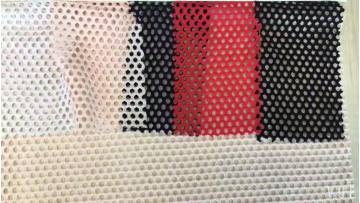 Black white poly knitting breathable polyester fabric mesh lace fabric for casual dress1