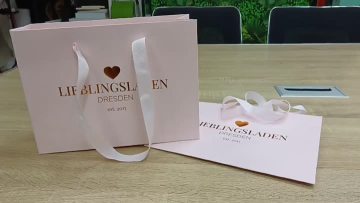 Pink kraft paper bag