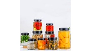 Wholesale 180ml 280ml Glass Hexagonal Honey Jam Bird's Nest Hot Sauce Storage Sealed Seasoning Container Jar With High Lids1