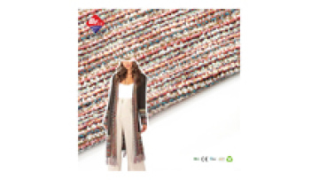 OEM Hacci Tweed Fabric Customizable 180gsm Polyester Cotton Metallic Lurex Yard Dyed Jacquard Knitted Fabric for Retro Garment1