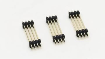 2.54mm Pitch Pin Header Connector Dual Row Straight Two-layer Plastic SQ0.64mm H5.0mm 2*4P
