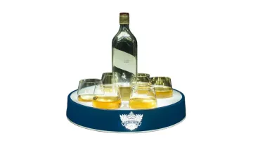 Plastic Radian Round Luminous Tray Bar Rechargeable Beer LED Luminous Tray1