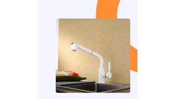 Modern Smart Pull out Kitchen Sink Mixer Tap in White Color1