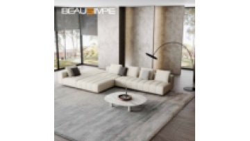 Home luxury U Shape sectional modular Sofa Combination new Design Stainless steel frame fabric Luxury Modern Living Room Sofa1