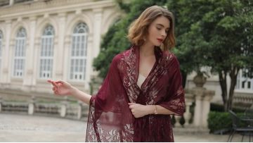Women's Floral Lace Mesh Solid Color