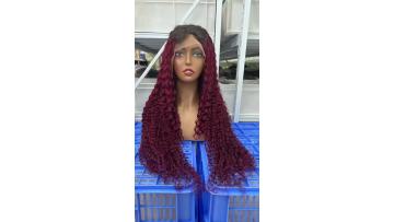Burgundy 99J Deep Curly Lace Front Wigs Human Hair Red Colored 13X4 Transparent HD Lace Frontal Wigs For Black Women1