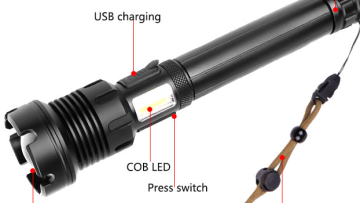 Extra bright XHP160 LED flashlight 26650 xhp90 hunting Lantern  tactical flashlight USB rechargeable hand lamp light1