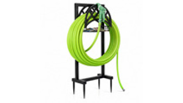Wholesale Heavy Outdoor Garden Hose Holder Water Hose Stand with Storage Basket Upgraded Freestanding Garden Hose Hang Reel1