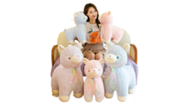 Wholesale Cute Lolita Alpaca Doll with Silk Scarf and Plush Toy1