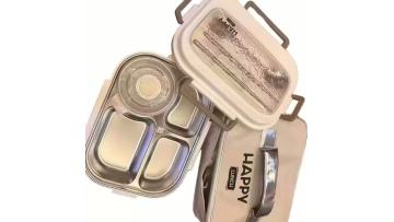 Stainless steel white lunch box