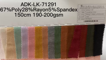 Hot sale wholesale polyester rayon spandex material waffle knit plain dyed fabric textiles for clothing1