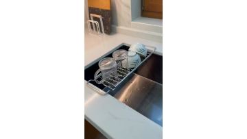 Telescopic dish rack (stainless steel)