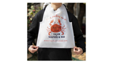 Custom Waterproof Printing PE Bibs for Adults1