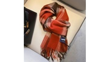 A180 British Classic 100% Australian Wool Plaid Red Scarf1