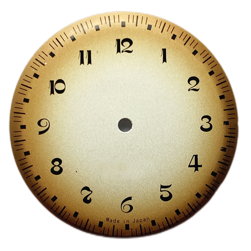 Vintage fume watch dial