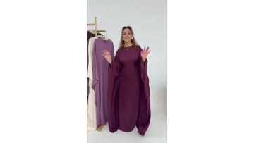 Modest Loose Buttfly Abaya Kaftans Dress