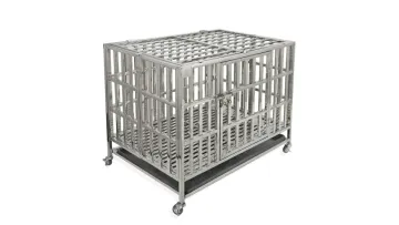 Wholesale 37” Heavy Duty Stainless Steel Dog Cage Kennel Crate and Playpen for Training Large Dog Indoor Outdoor with Double Doors & Locks1