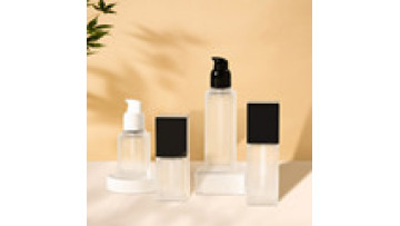 Customized Logo Frosted Foundation Serum Bottle with Pump1