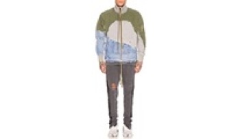 Custom Men New Fashion Design Denim Patchwork Coat1