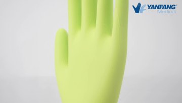 Green Nitrile Household Rubber Cleaning Working Kitchen Branded Gloves1
