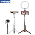 Lewinner LW-202pro Sport All In One Portable bluetooth Tripod Selfie Stick Monopod for Gopro 7 6 5 Sports Action 1/4 Screw View