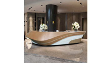Wood Finish Luxury Counter Front Desk Retail Store Hotel Office Reception Cashier White Large Front Reception Desk1