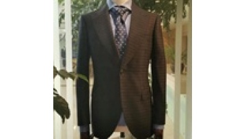 Men's High-End Slim Fit Suit Blazer Handmade Wide Lapel Horizontal Stripe Design Windproof Waterproof Breathable Autumn1