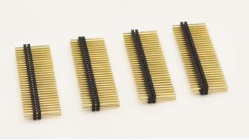 1.27mm Pitch Pin Header Connector Dual Row Straight Two-Layer Plastic SQ0.4mm H2.0mm 2*30P