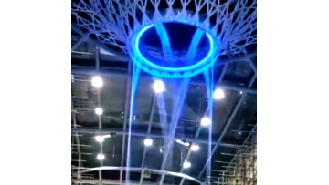 Circular digital water curtain