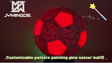 customizable pattern painting glow soccer ball