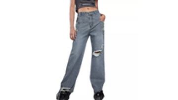 New Style Stretchy Light Blue Wide Leg Jeans Pants Outfits for Women Stylish1