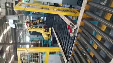 automatic alloy wheels machining robot station