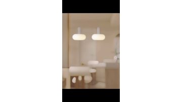 Modern Simple PE Round Shade Hanging Light