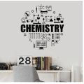 Chemistry Wall Decal Exact Sciences Molecules Laboratory School Classroom Study Interior Decor Vinyl Window Stickers Mural N1965
