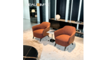 Contemporary Italian minimalist leather fabric Armchair  Living Room model department reception saddle leather lounge chair1