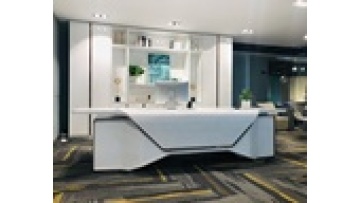 Bright White Baking Paint Power Guide Rose Gold Stainless Steel Decorative bar Solid Wood President CEO Practical Office Desk1