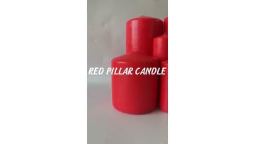 red pillar candle