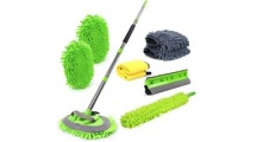 62'' Car Wash Brush with Long Handle Car Wash Mop Mitt Chenille Car Cleaning Kits tools Windshield Window Squeegee1
