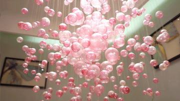 Lavius bubble ball chandelier