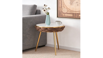 TL-BZT-2G Round Coffee Table Featuring Premium Ceramic Top Design