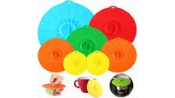Bpa free food grade Silicone Lids Reusable Heat Resistant Food Suction Lids Microwave Splatter Cover1
