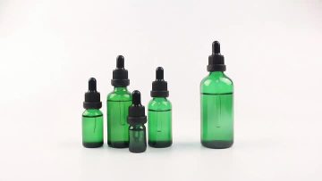 Green Essential Oil Glass Bottle