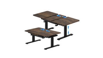 Antique Industrial Adjustable Expandable Wood Top Cafe Restaurant Banquet Office Conference Home Dining Height Adjustable TableCTT-02-C3-DGN
