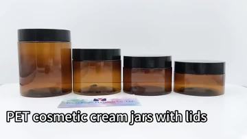 Amber Wide Plastic PET Jar