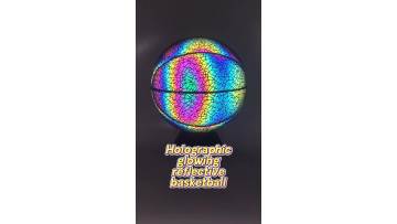 Holographic Reflective Glowing Basketball
